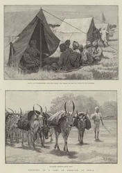 Bocetos en un Campamento de Ejercicios en India